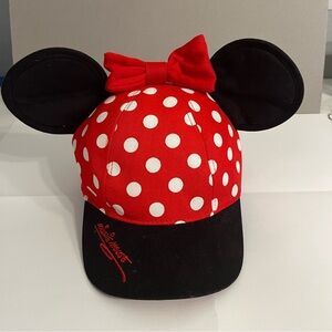 Disney parks, Minnie, mouse, ears, baseball hat, red polkadot snap back NWT